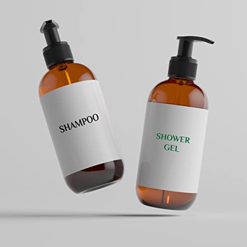 Image of S & A LIFECARE Forest Clay Empty Plastic Pump Bottles Portable Clear Small Cylinder Shampoo Lotion Pump Bottle Dispenser Durable Refillable Containers for Liquid Soap, Massage Oil -300 ml Pack of 2