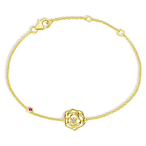 Pulsera de Plata de Ley FANCIME con Flor de Rosa y Zirconia Cúbica Cover