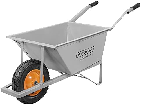 Carrinho De Mão Extraforte, Caçamba Metálica Reforçada, 80 L, Est...