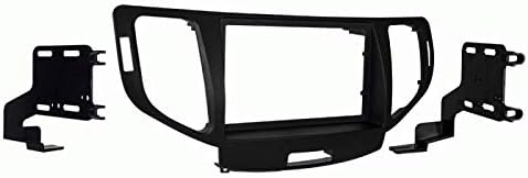 Double Din Install Car Stereo Dash Kit for a Aftermarket Radio Fits 2009-2014 Acura TSX Trim Bezel is Painted Charcoal Grey Non Navigation Replacement