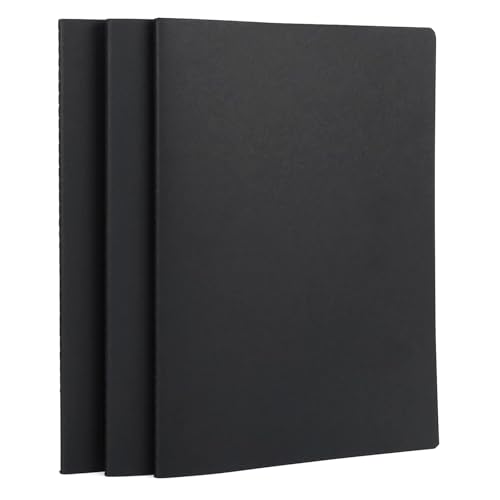 Yarotm Cuaderno Punteado A4-3 Pack Bloc de Notas 21x29.2cm - 100GSM Papel Punteado 5mm Libreta A4-80 Páginas Dotted Cuaderno de Notas A4 - Negro Diario Personal Notebook