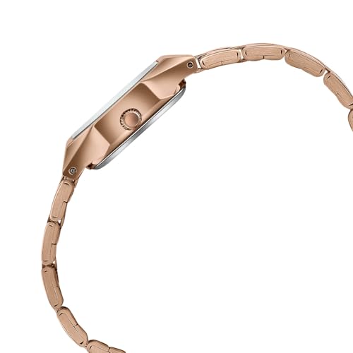 Image of Sonata Poze 8 Quartz Analog with Pink Dial IP Rose Gold Stainless Steel Strap Watch for Women - SP80164WM01W