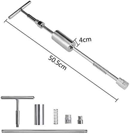 Kit 18 Pezzi Estrattore di Ammaccature per Auto, Kit di Riparazione Carrozzeria Auto con Martello a Scorrimento T-Bar e Piastre Adesive per Estrazione per Fai-da-Te Silver,One Size