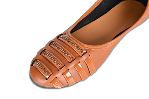 Image of Synthetic Leather Women Fashion Designer for Girls Women Casual Footwear Party Best Festive and Occassional Juti Fashionable Loafer Jutti Women Fashion Slipper Loafer Shoes I (Patti Bellies) I