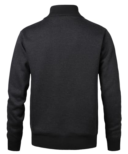 Men's Argyle Cardigan Full Zip Knitwear Fleece Lined Jumper Knit Sweater3