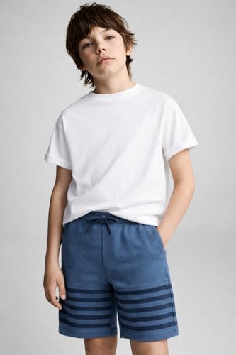 Image of Alan Jones Clothing Boys Casual Bermuda Shorts | Placement Print | French Terry | Regular Fit | Drawstring Closure | Age 5-16 Years | Lounge & Casual Wear