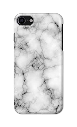 Image of Light White Marble Texture Natural Pattern Hard Back Case Cover for Apple iPhone 7 (4.7 inch) / iPhone 8 (4.7 inch) / iPhone SE 2020, A1778, A1660 Back Cover -(J5) VNS2230