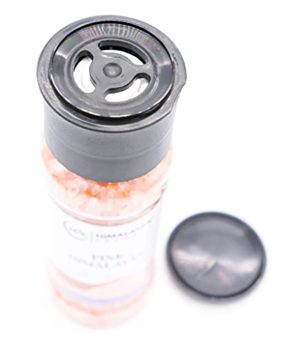 Himalayan Secrets Natural Pink Cooking Salt In Refillable Grinder - 8 Oz Healthy Unrefined Coarse Salt Packed With Minerals - Kosher Certified #TOP7