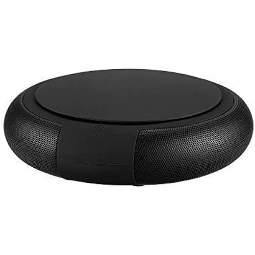 Roger Mini Car Air Purifier Ionizer - Auto Freshener & Negative Ion Generator with Three-Layer Purification, Low Noise, Round Black Design, Portable with Touch Button & Magnetic Lid