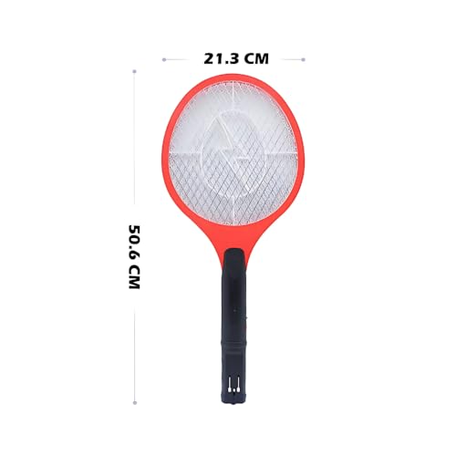 Raquete Elétrica Recarregável para Mosquitos, 51 cm x 21 cm, Bivolt, Sem Luz