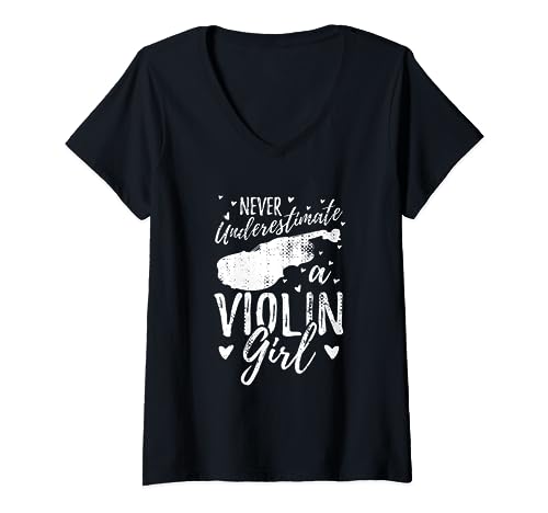 Violín Chica Violín Profesor Violín Chicas Camiseta Cuello V