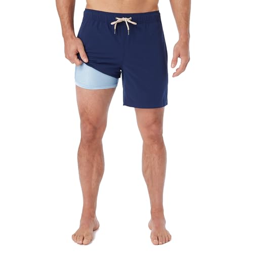 Fair Harbor Bayberry Trunk –– Men's Swim Suits with Liner, 7-inch Inseam –– Anti-Chafe Classic fit Swim Trunks