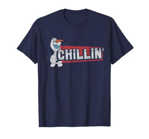 T-shirt Disney Frozen Olaf en coton vêtement graphique rouge pour l'été
