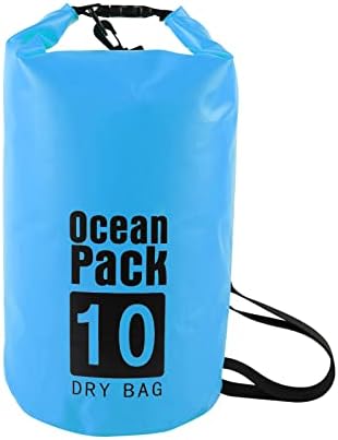 Dry Bag Waterproof Backpack, 5L Roll Top Float Lightweight Dry Bags Shoulder Strap Backpack, 500D Tarpaulin Wet Bag for Travelling Fishing Cycling Kayaking Swimming Boating