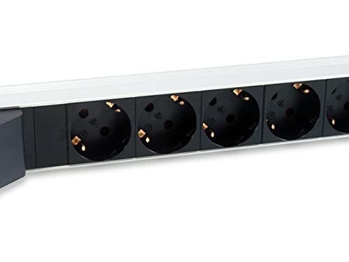 Unité de distribution d'énergie Equip 333312 Noir avec 6 sorties CA 1U pour rack