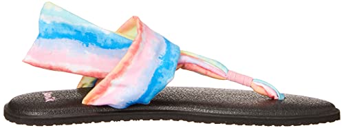 Sanuk Girls Yoga Sling Burst Tie Dye Sandal, Rainbow, 6-7 Big Kid Us #TOP5