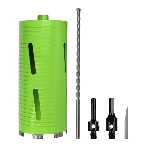 BETTERI 4-1/2" Dry Concrete Core Drill Bit Bundle with 2 Pcs Core Drill Bit Adapters & Pilot Bit Cover