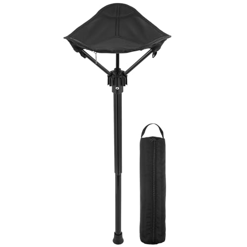 Image of Toddmomy 1pc Folding Chair Collapsible Chair Portable Collapsible Stool Portable Stool Folding Camping Foldable Fishing Nylon Black Lightweight Stick Seat