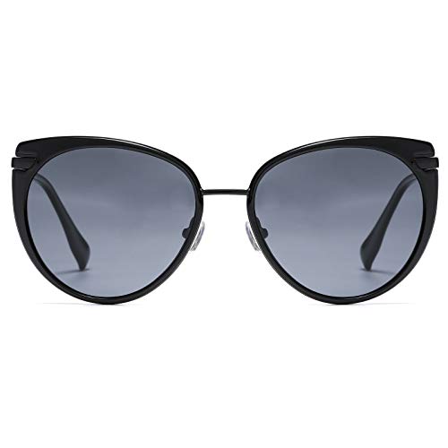 DUCO Oversized Polarized Cat Eye Sunglasses designed for Women Vintage Shades UV Protection DC1222