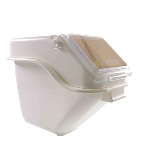 FSE PLIB005S Bac à ingrédients d'étagère, 15 gallons (80 tasses), 29 x 69 x 43,2 cm, empilable, couvercle à rabat transparent, comprend une cuillère avec support intégré, passe au lave-vaisselle