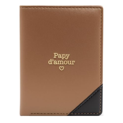 Porte Carte Camel et Porte Monnaie Homme Compact en Simili Cuir Vegan Manahia