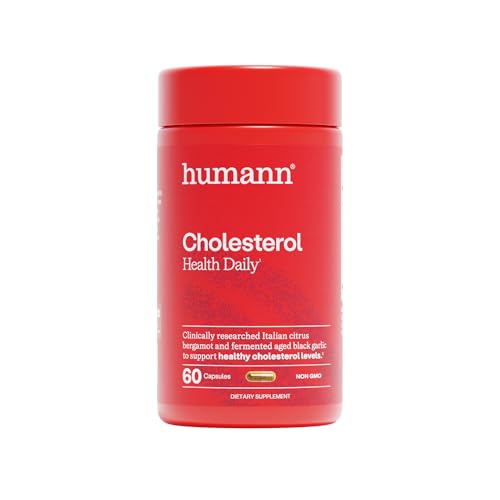 Humann Cholesterol Health Daily, Cholesterol & Lipid Support Supplement, Citrus Bergamot and Aged Black Garlic, 60 Capsules