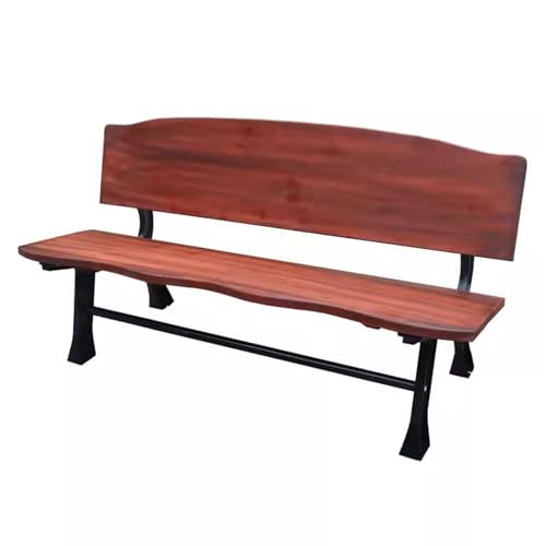 Banc de jardin en bois et fonte d'aluminium contre l'usure des intempéries