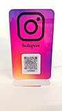 Metacrilato 5mm Código QR siguenos instagram, placa expositora para conseguir seguidores en instagram