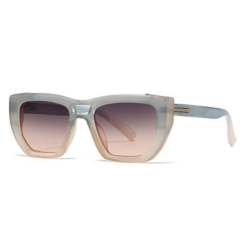 Lunettes de soleil carrées rétro avec monture épaisse et design géométrique