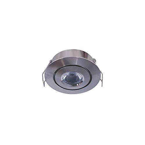 Armacost Lighting 212317 Swivel Recessed LED Puck Light, Soft White (2700K), Brushed Steel