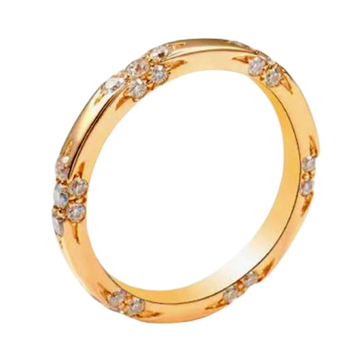 Bague de fiançailles moissanite 2mm argent 925 plaqué or RNG-1400