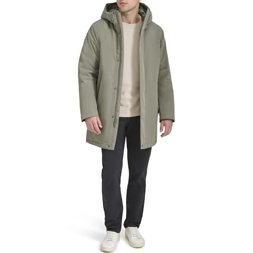 DOCKERS Men's Softshell Mid-Length Hooded City Coat2