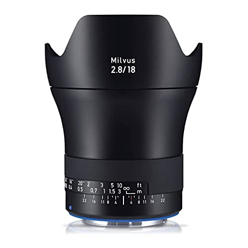 ZEISS Milvus 18mm f/2.8 Full Frame Camera Lens for Canon EF-Mount ZE, Black