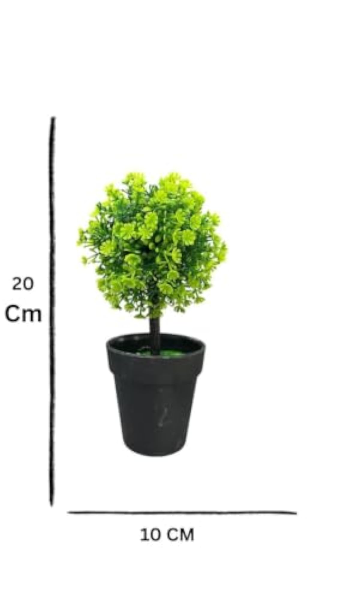 Artificial Topiary Plant in Black Pot, Small Home Decor