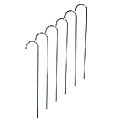 Bodenanker 50 cm aus Stahl 8mm Durchmesser Verzinkt Rostfrei 6 Stück...