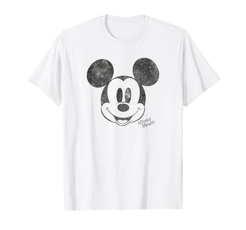 Image of Disney Mickey Mouse Simple Mickey Face T-Shirt, Men, White, 3X-Large