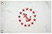 Taylor Made 93078 Nylon Officer Flag, 12" x 18" - Rear Commodore, White