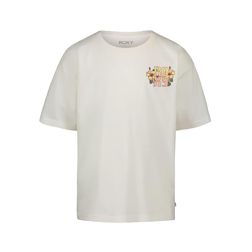Image of Roxy Girls' Short Sleeve Oversized Fit Logo Tee, Crew Neck Graphic T-Shirt, Soft & Comfortable