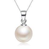 MTQ Collares de Mujer Perla, Collar Mujer Plata de Ley 925, Cadena con Dije para Mujer con Perla, Regalos para Mujeres con...