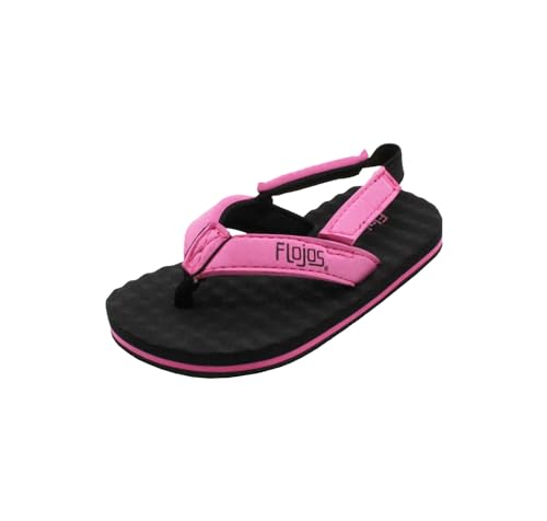 FLOJOS Baby Girls Tyke Flat Sandal, Pink, 8 Infant