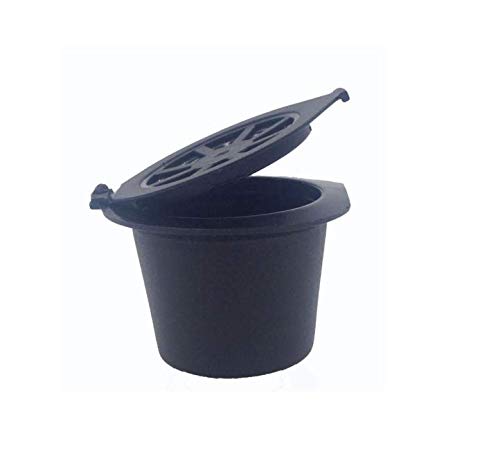 Dolmen Collection 5pcs Reusable Refillable Coffee Capsules Cups Espresso Pods Filters For Nespresso Machines Up to 200 Use