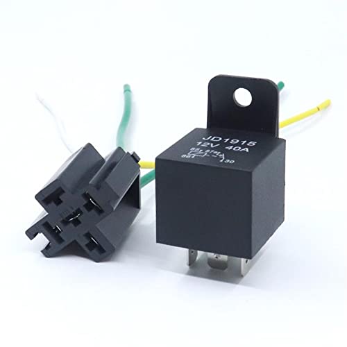 Relé automotriz 12V 40A enchufe 4 pines normalmente cerrado con cable 5