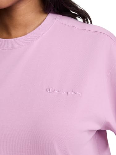 Image of Champion Women's Classic Short Sleeve Graphic T-Shirt, Loose Fit, Script Logo