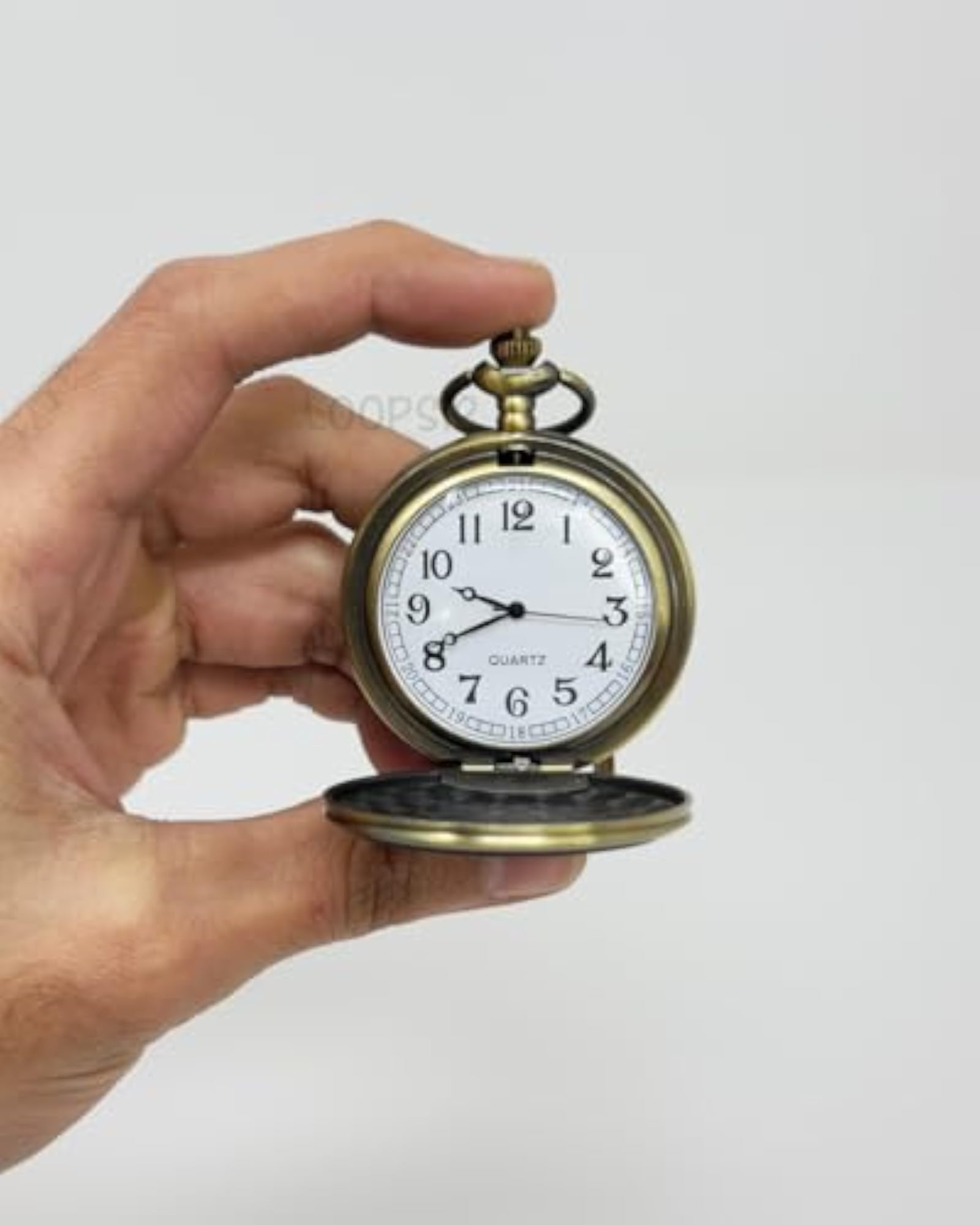 Vintage Pocket Watch Keychain Collection, Antique Bronze Finish