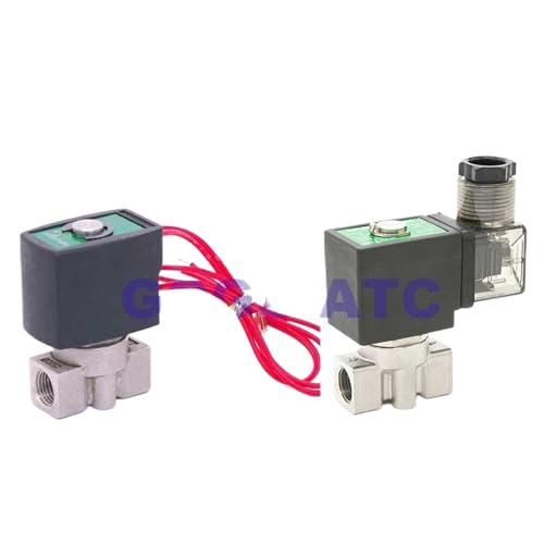 Électrovanne eau 1/8 normalement fermée en inox anti-fuite 24V
