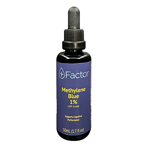 Plus Factor Methylene Blue USP Pharma Grade 1% Concentration Liquid Dropper High Purity 50ml