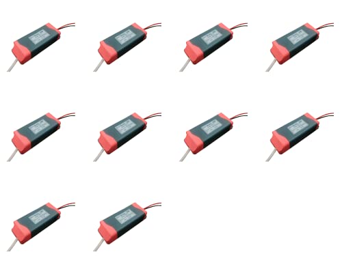 Image of TECHNOBEAM 15W BIS Certified Isolated Driver 36V-350mA with Red & Black Wire for Cob, Spot, Track and Zoom Lights (Pack of 10)