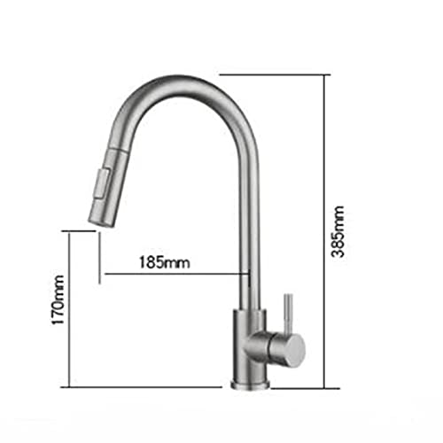 Robinets de cuisine intelligents tactiles extractibles dorés avec mitigeur - 6
