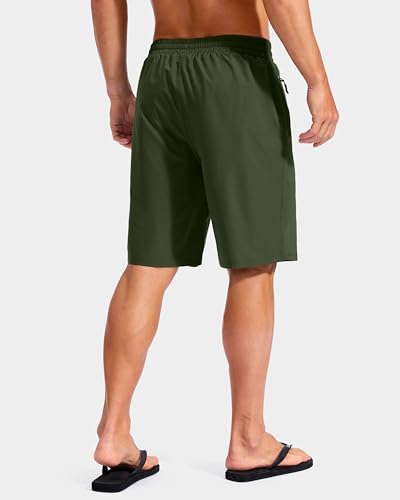 Image of G Gradual Mens Swim Trunks with Compression Liner 7 inch /9'' Quick Dry Board Shorts Swimsuit Bathing Suit for Men Zipper Pockets