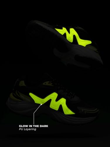 Image of The Souled Store Ben 10: OmniKicks Men and Boys Low Top Sneakers Black and Grey and Lime Green Streetwear Kicks Breathable Mesh Lightweight EVA Midsole Durable Rubber Sole Lace Up Comfortable